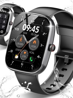 Smart Watch, 1.91" HD Screen Smartwatch for Men Women(Answer/Make Call), Fitness Watch with Heart Rate/Sleep Monitor/Steps Monitor, 110+ Sports Modes, IP68 Waterproof Activity Trackers, Black